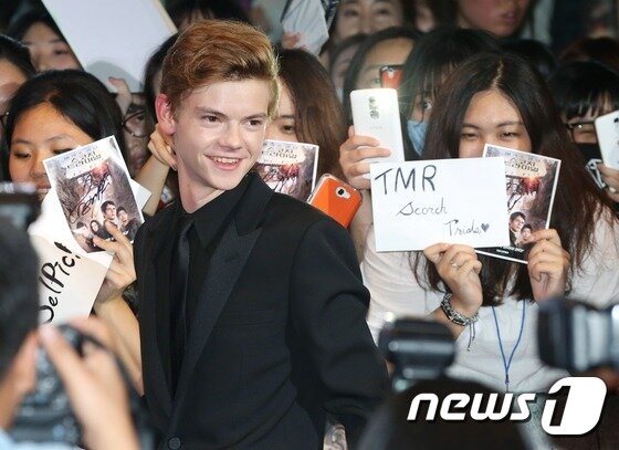 본문 이미지 - 영국배우 토마스 브로디 생스터가 '메이즈 러너2'에서 함께 연기한 이기홍을 극찬했다. ⓒ News1스타DB