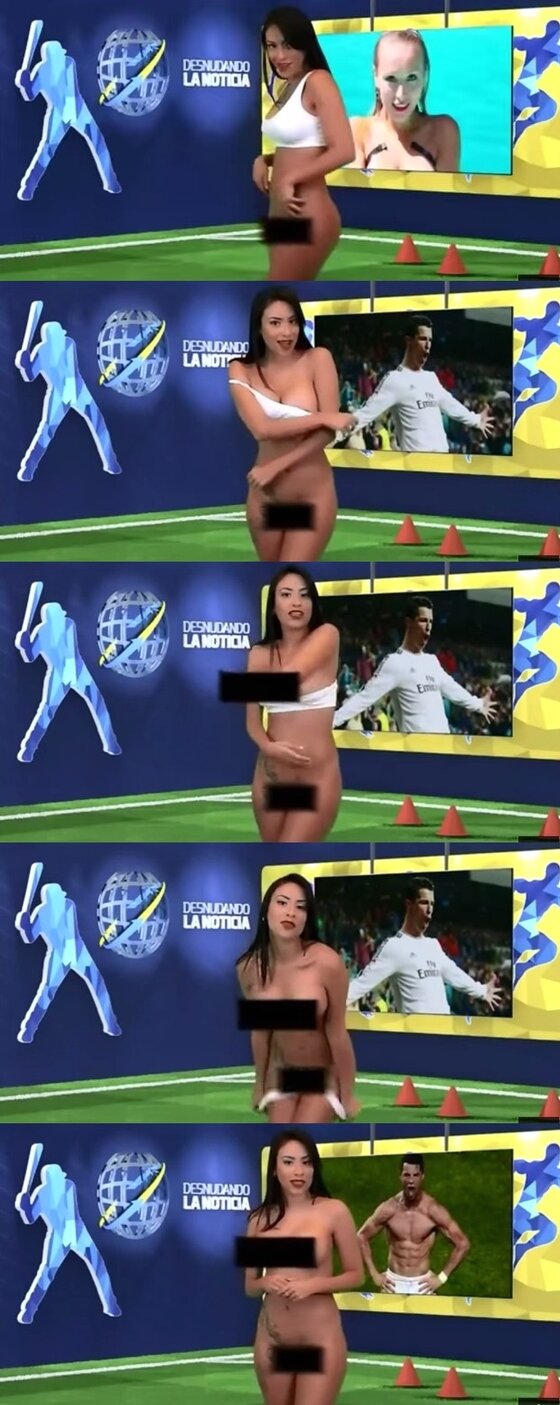 본문 이미지 - 베네수엘라 미녀 아나운서의 돌발 행동이 화제다. ⓒ News1star / 유튜브 캡처