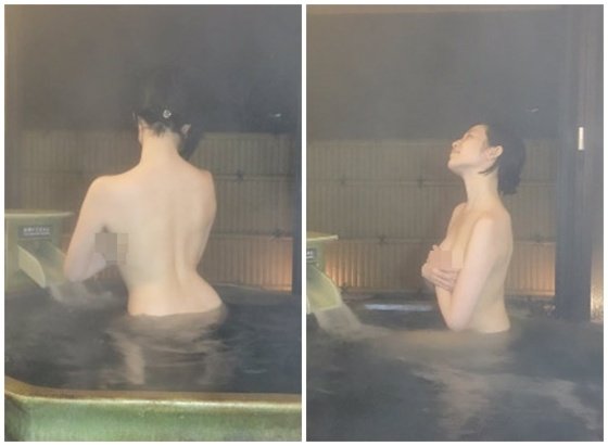 본문 이미지 - 일본 그라비아 모델 출신 여배우 모리시타 유리의 온천 인증샷이 공개했다. ⓒ News1star /  모리시타 유리 트위터