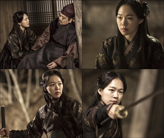 본문 이미지 - '육룡이 나르샤' 척사광 한예리 정체가 밝혀지는 장면이 이날 순간 최고 시청률을 기록했다. ⓒ News1star / SBS '육룡이 나르샤' 캡처