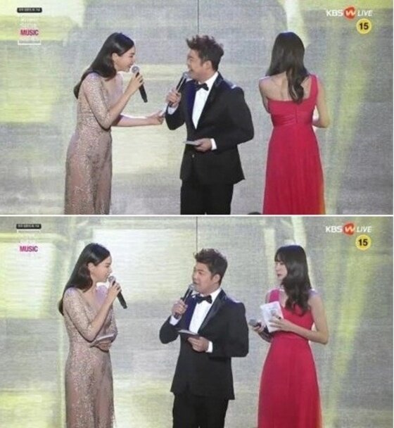 본문 이미지 - 전현무가 하니를 울렸다.ⓒ News1star/‘제25회 하이원 서울가요대상’ 캡처