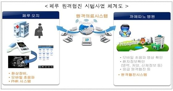 본문 이미지 - 페루 원격협진 시범사업 체계도./ⓒ News1