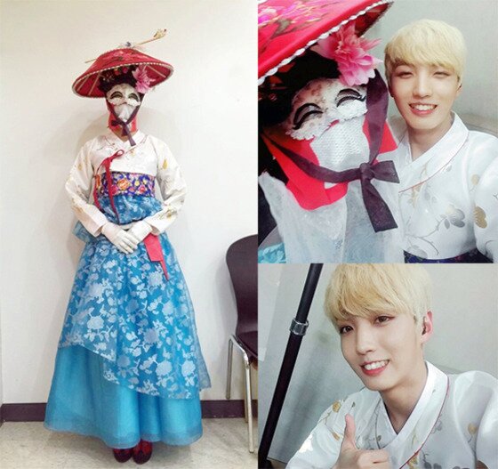 본문 이미지 - '복면가왕' 어우동 업텐션 선율이 출연 인증샷을 공개했다.ⓒ News1star/ 업텐션 공식 트위터