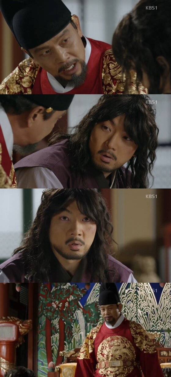 본문 이미지 - 배우 김영철이 송일국의 능력을 높이 평가했다.ⓒ News1star/KBS1 '장영실' 캡처