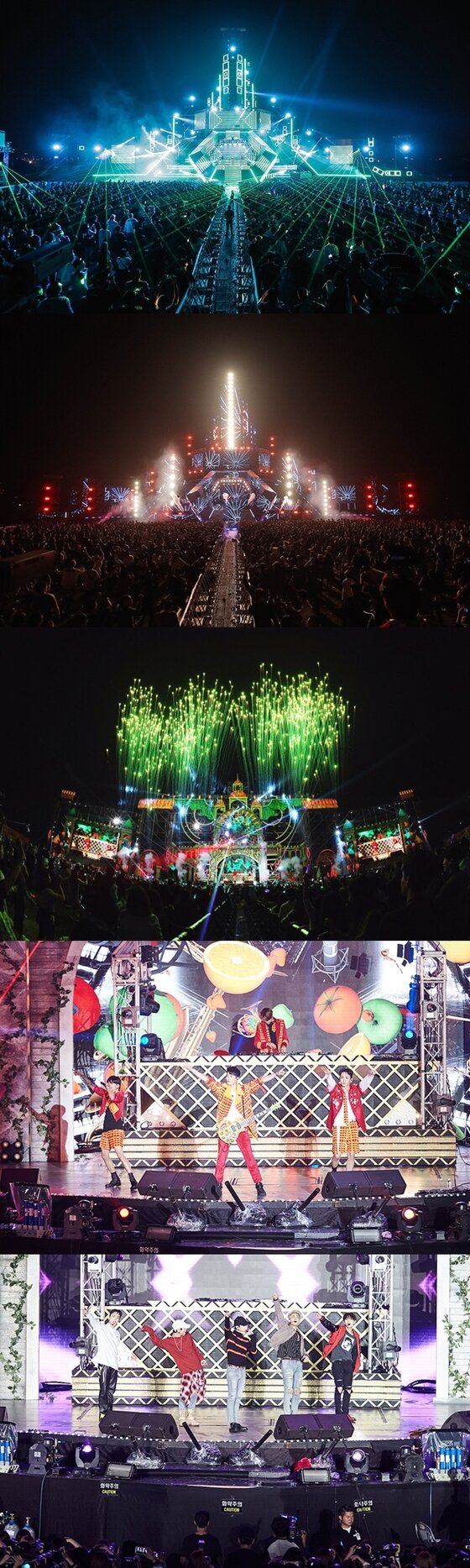 본문 이미지 - '스펙트럼 댄스 뮤직 페스티벌'이 이틀째 축제를 이어가고 있다. ⓒ News1star / SM엔터테인먼트