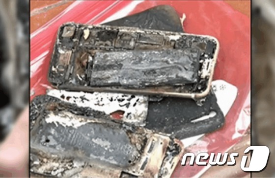 미국에 이어 호주에서 애플의 신제품 '아이폰7'이 폭발했다는 주장이 제기됐다.  (출처=GSM아레나) © News1