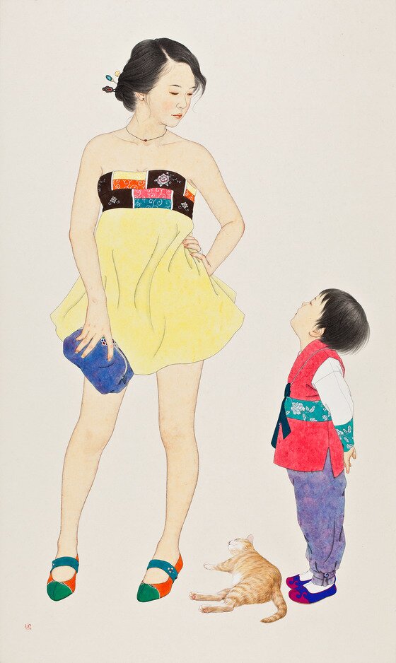 본문 이미지 - 신선미_secret2_장지에 채색_133&times;79㎝_2012 (세종문화회관 제공) ⓒ News1