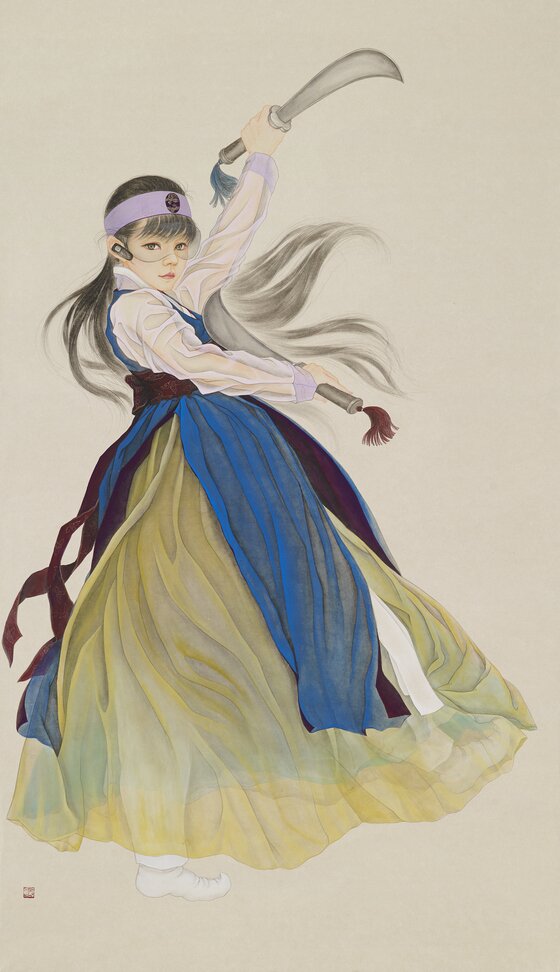 본문 이미지 - 이동연_신 여협도_장지에 채색_192&times;112cm_2016 (세종문화회관 제공) ⓒ News1