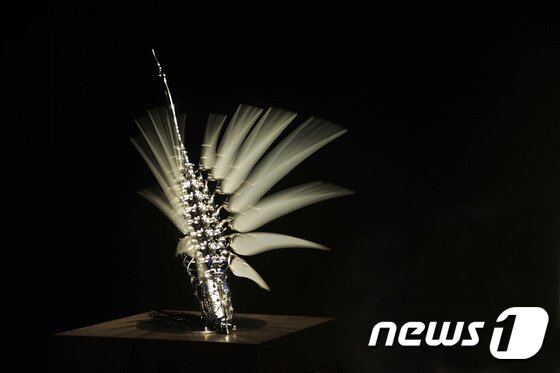 본문 이미지 - Nox Pennatus, 2005, Metallic material, machinery, acrylic, electronic device(CPU board, motor), 84(h) x 107(w) x 86(d)cm_2 (대구미술관 제공) ⓒ News1