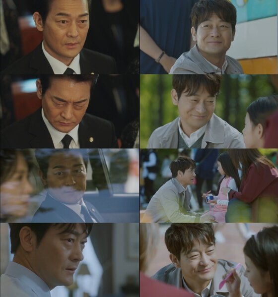 본문 이미지 - 장세준(조성하 분)과 최유진(송윤아 분), 고안나(윤아 분)의 과거 모습이 공개됐다. ⓒ News1star / tvN 'THE K2' 캡처