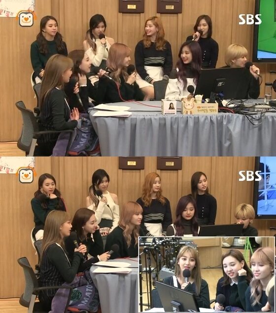 본문 이미지 - 트와이스가 잠버릇에 대해 밝혔다. ⓒ News1star/ SBS '두시탈출 컬투쇼' 보이는 라디오 캡처