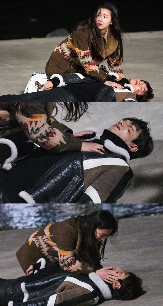 본문 이미지 - '푸른 바다의 전설' 측이 상처투성이인 이민호의 모습을 공개했다. ⓒ News1star / 문화창고, 스튜디오 드래곤