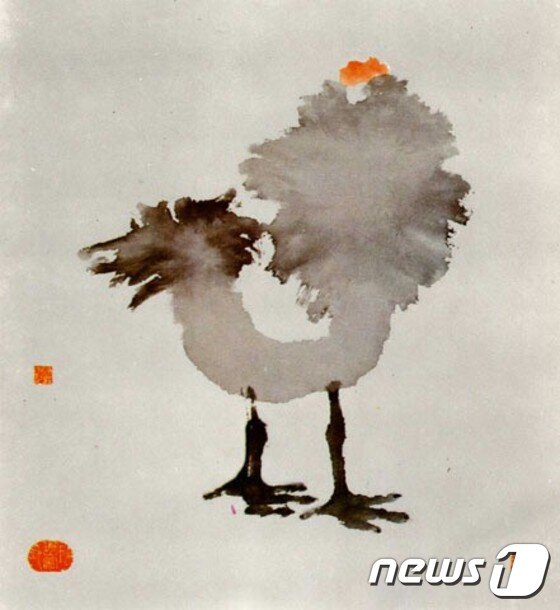 본문 이미지 - 산정 서세옥의 닭 그림 ⓒ News1