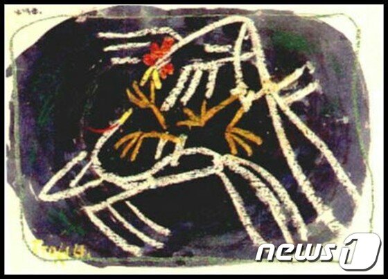 본문 이미지 - 이중섭의 닭 그림 ⓒ News1