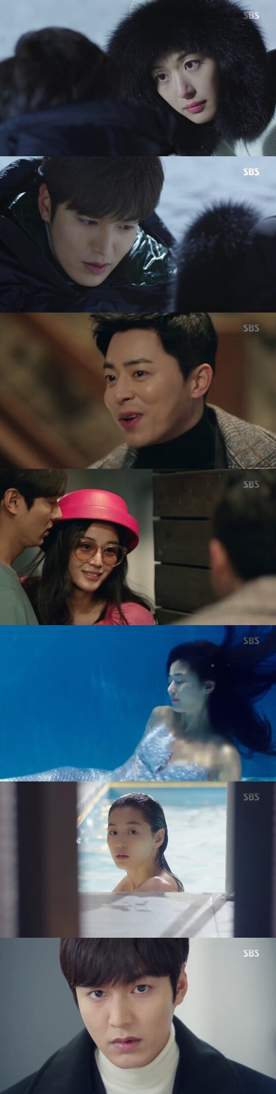 본문 이미지 - 전지현이 인어의 상태로 이민호와 맞닥뜨렸다. ⓒ News1star / SBS '푸른 바다의 전설' 캡처