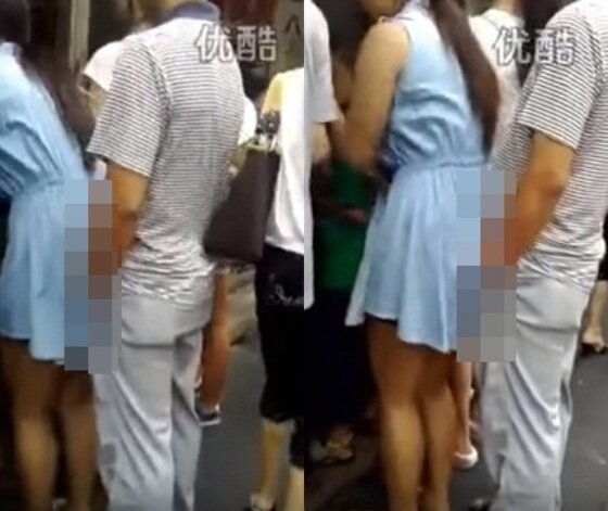 본문 이미지 - 대담한 성추행범의 영상이 누리꾼들에게 충격을 안겼다.ⓒ News1star/ 유튜브 영상 캡쳐