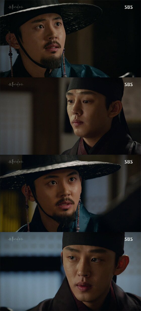 본문 이미지 - '육룡이 나르샤' 이신적이 정도전의 비밀을 폭로하며 이방원의 편으로 돌아섰다.ⓒ News1star/ SBS '육룡이 나르샤' 방송화면 캡처