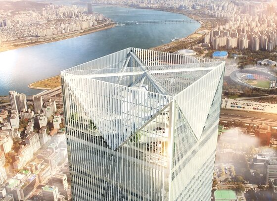 본문 이미지 - 서울 강남구 삼성동 현대자동차그룹 글로벌비즈니스센터(GBC) 조감도. (현대자동차 제공) ⓒ News1 