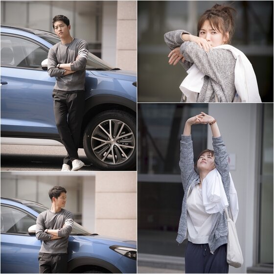 본문 이미지 - 배우 송혜교, 송중기의 '태양의 후예' 현장 사진이 공개됐다. ⓒ News1star/태양의후예 문화산업전문회사, NEW