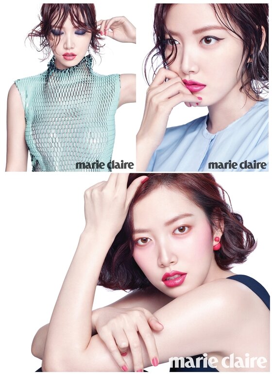 본문 이미지 - 배우 임주은이 촉촉하고 도톰한 립 메이크업으로 '하트 입술'을 연출했다. ⓒ News1star / 마리끌레르