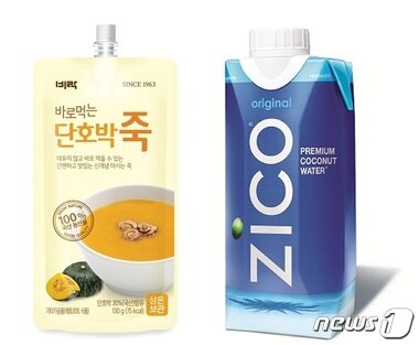 본문 이미지 - '바로먹는 죽'(왼쪽)과 '지코 오리지널'. 사진제공=매일유업 ⓒ News1