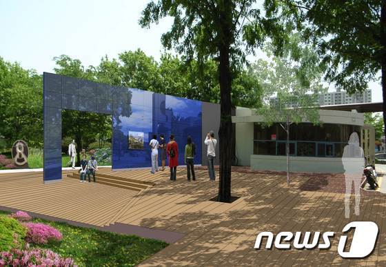 본문 이미지 - 전남대학교 민주공원 중 동측 5·18 소공원 조감도.(전남대 제공) 2016.3.14/뉴스1 ⓒ News1 전원 기자