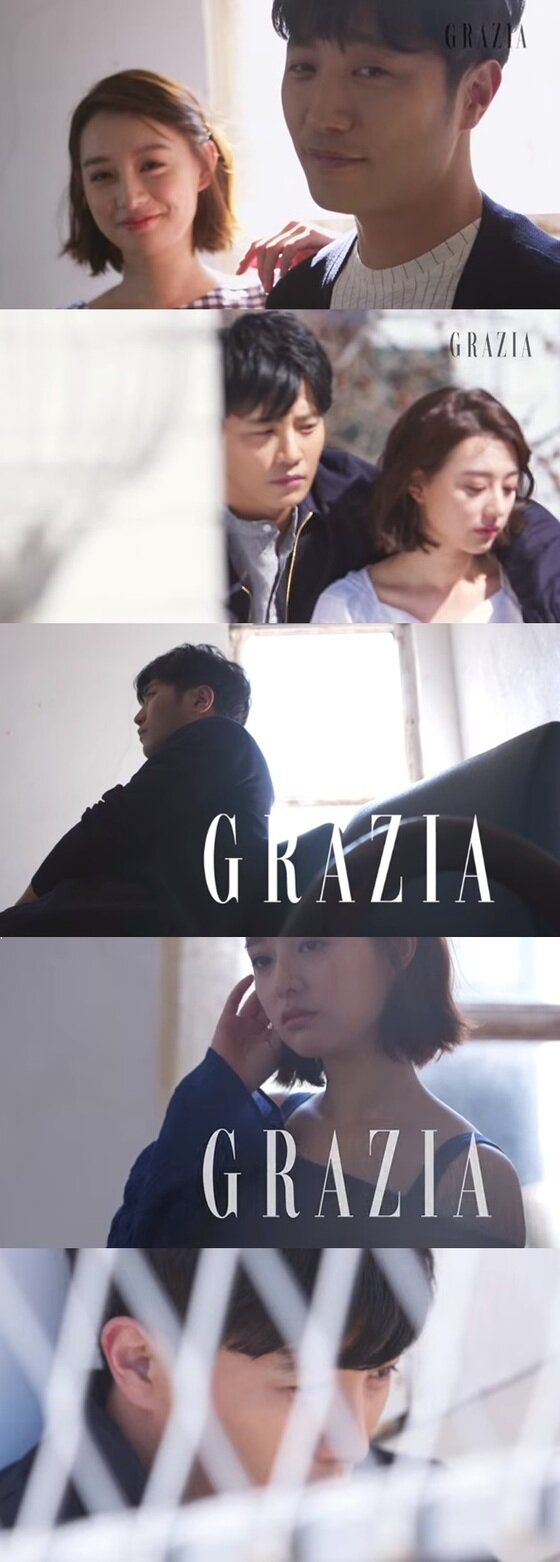 본문 이미지 - 배우 진구와 김지원이 화보 촬영을 했다. ⓒ News1star / 그라치아 페이스북