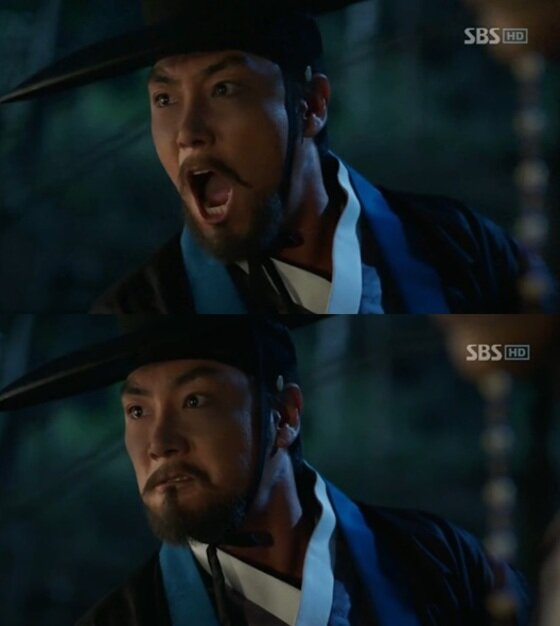 본문 이미지 - 조진웅이 "무사 무휼"이라며 포효하고 있다. ⓒ News1star / SBS '뿌리깊은 나무' 캡처