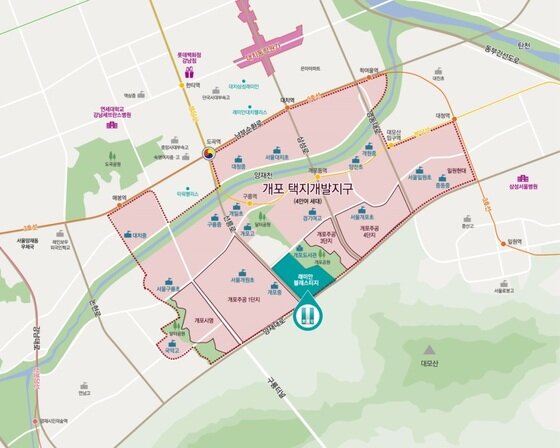 본문 이미지 - 래미안 블레스티지 위치도 /자료제공=삼성물산 ⓒ News1