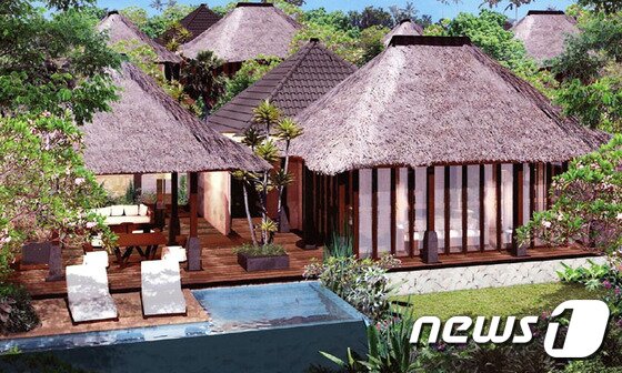 본문 이미지 - 불가리 리조트의 빌라는 안마당이 딸린 전통적인 발리 스타일 가옥이지만 내부를 이탈리아를 연상시킨다.  (허니문리조트 제공) ⓒ News1 travel