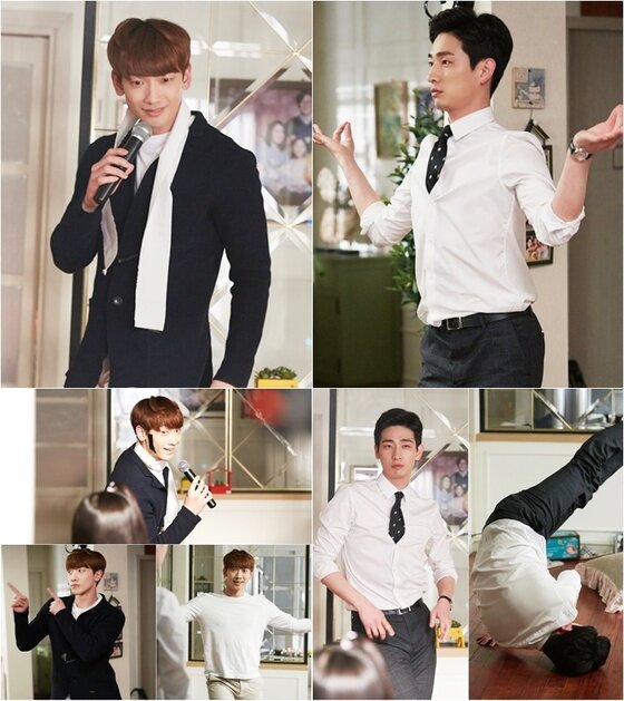 본문 이미지 - 정지훈과 윤박이 댄스 대결을 펼치고 있다. ⓒ News1star / SBS