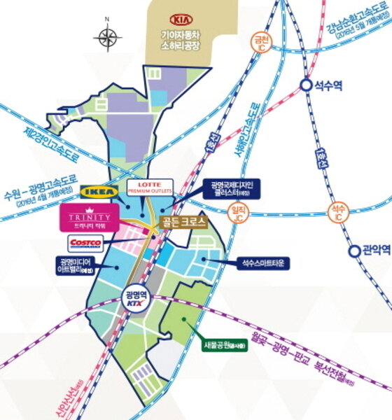 본문 이미지 - 트래니티 타워 위치도 /자료제공=광명인베스트먼트 ⓒ News1