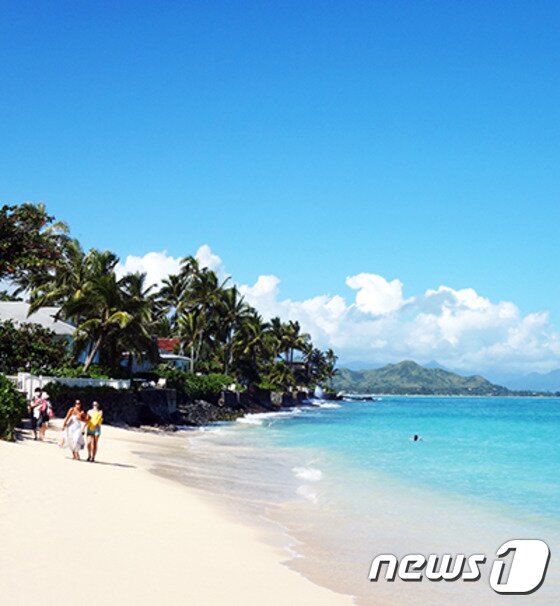 본문 이미지 - 수심이 얕아 가족 물놀이에 적당한 라니카이 비치(트래블레시피여행사제공)ⓒ News1travel