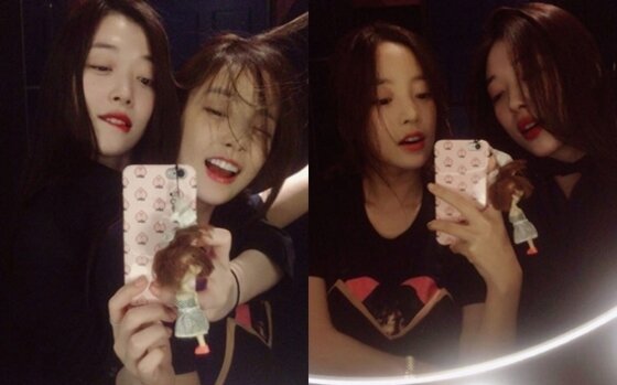 본문 이미지 - 설리, 구하라가 친분샷을 공개해 눈길을 끈다. ⓒ News1star / 설리 인스타그램