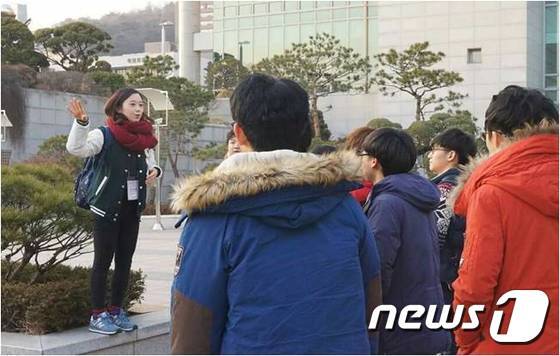본문 이미지 - 성균관대 '알리미' 캠퍼스 투어 현장.(성균관대 알리미 제공)ⓒ News1