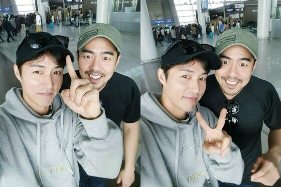 본문 이미지 - 오민석과 전석호가 칠레 여행을 떠나는 모습이 포착됐다. ⓒ News1star / KBS2