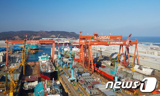 본문 이미지 - 현대중공업 울산조선소 전경(현대중공업 제공). ⓒ News1 이철 기자