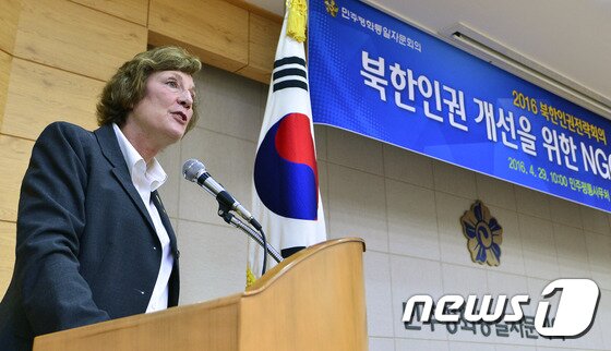 본문 이미지 - 수잔 숄티 북한자유연합대표. 2016.4.29/뉴스1 ⓒ News1 신웅수 기자