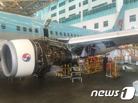 본문 이미지 - 대한항공 정비 격납고 전경/사진=김희준 기자ⓒ News1