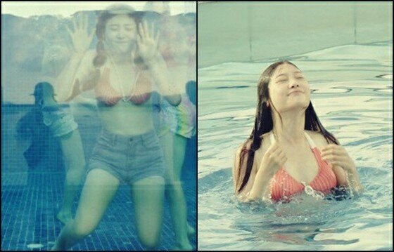 본문 이미지 - 정채연의 수영장 사진이 새삼 화제다. ⓒ News1star / 엠비케이엔터테인먼트