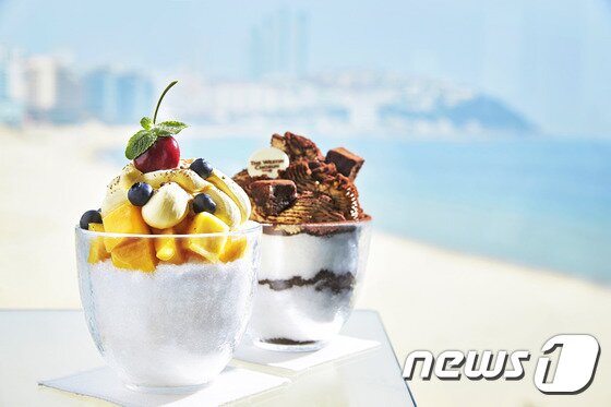본문 이미지 - 부산 웨스틴조선호텔 파노라마 라운지 빙수. (부산 웨스틴조선호텔 제공) 2016.6.16/뉴스1  ⓒ News1