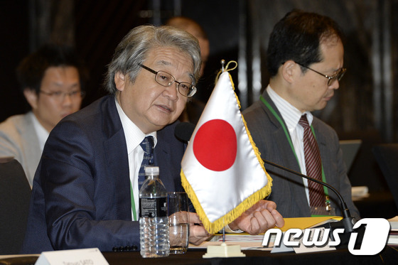 (서울=뉴스1) 안은나 기자 = 가타카미 케이치(Katakami Keiichi) 일본 외무성 경제담당 외무심의관이 27일 오전 서울 동대문 메리어트 호텔에서 열린 제10차 한중일 …