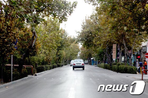 본문 이미지 - 이스파한의 중심도로인 차하르 바그. 이 길은 세계 최초의 가로수길이다. ⓒ News1 이상문 기자