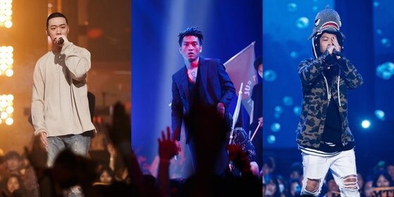 본문 이미지 - 비와이, 씨잼, 슈퍼비가 '쇼미더머니5' 결승전에 오른다. ⓒ News1star/ Mnet 
