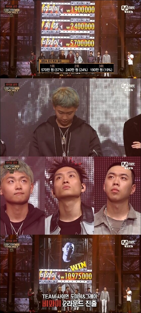 본문 이미지 - 래퍼 슈퍼비가 '쇼미더머니5' 파이널에서 최종 탈락했다. ⓒ News1star / Mnet '쇼미더머니5' 캡처