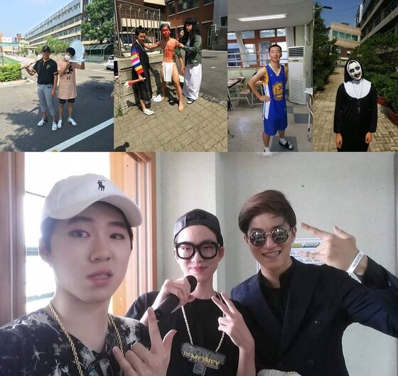 본문 이미지 - (왼쪽 위부터 시계방향)  성폭행 의혹에 휘말린 강정호와 박유천, 곡성의 캐릭터, 올해 NBA에서 만장일치로 MVP를 수상한 스테픈 커리, 컨저링의 발락, 쇼미더머니의 출연자들 (의정부고 대신 알려드립니다 페이스북 캡처) ⓒ News1