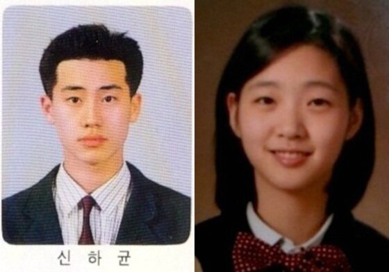본문 이미지 - 신하균과 김고은의 고등학교 졸업사진이 공개됐다. ⓒ News1star / 온라인 커뮤니티