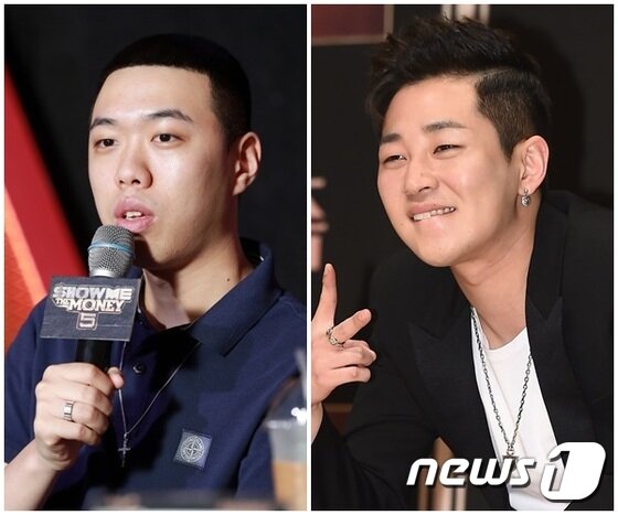 본문 이미지 - 딘딘(오른쪽)의 브랜드평판이 대폭 상승한 가운데 비와이가 힙합가수 브랜드평판 1위를 지켰다. ⓒ News1star DB, Mnet 제공(비와이)