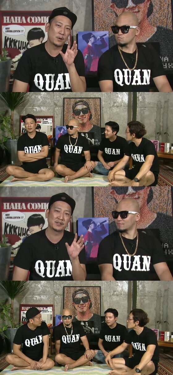 본문 이미지 - 미노가 케이를 칭찬했다. ⓒ News1star / V앱 '10PM 시즌2-하하 미노 진영의 다줄거야 블랙' 캡처