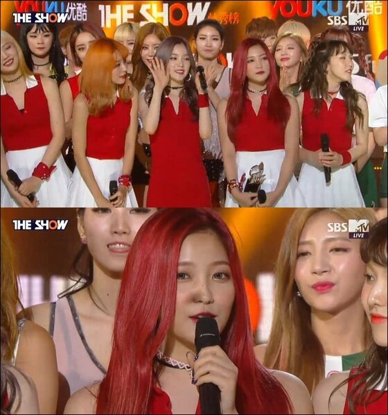 본문 이미지 - 레드벨벳 &#39;러시안 룰렛&#39;이 &#39;더 쇼&#39; 1위에 올랐다. ⓒ News1star / SBS MTV &#39;더 쇼&#39; 캡처
